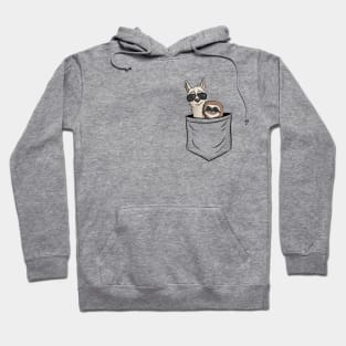 Hipster Llama & Sloth With Sunglasses In Pocket Hoodie